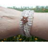 Crocheted Wrist Band - Cream