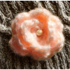 Brooch - Crocheted Flower, Peach