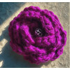 Brooch - Crocheted Flower, Purple