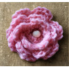 Brooch - Crocheted Flower, Pink