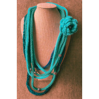 Neck Warmer - Mystic Green and Purple 