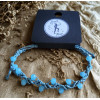 Macrame Beaded Bracelet in Blue, 2