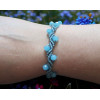 Macrame Beaded Bracelet in Blue, 2