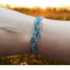 Macrame Woven Bracelet in Blue, 1